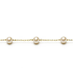 Pulsera Oro Amarillo 18Kt Perlas Cultivadas 5mm
