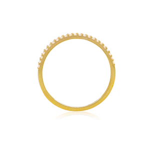 Anillo Compromiso de Oro 18Kt Centro Calado Circonita