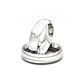 Par Argollas Matrimonio de Platino Cuore 4,5mm con Diamante 3Pts - Miniatura 1