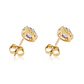 Aros de Oro 18kt Gota Circón Piedra Amatista - Miniatura 3