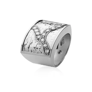 Anillo Oro Blanco 18kt Modelo Senis 12 Diamantes 2pts