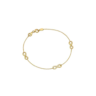 Pulsera Oro Amarillo 18kt Tres Infinitos