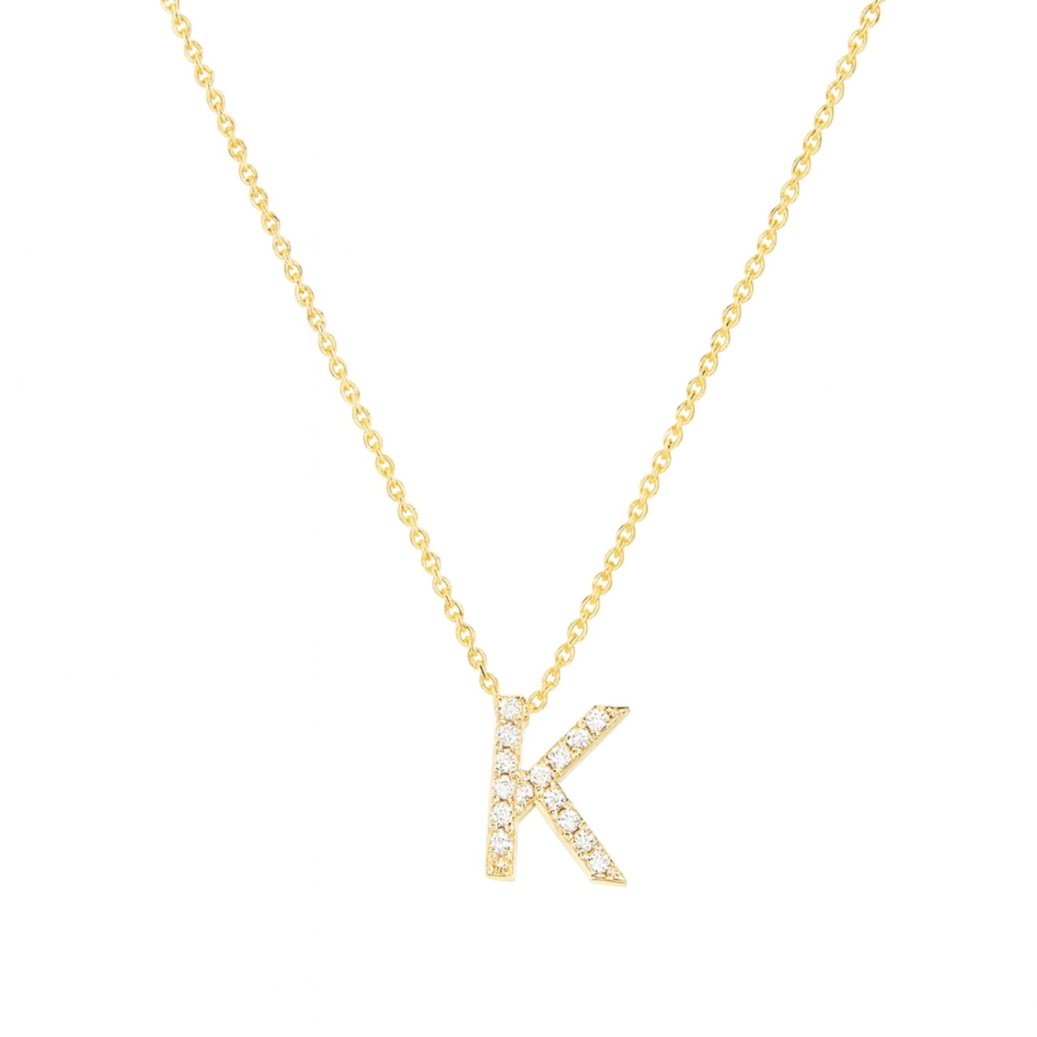 Collar Oro 18kt Letra K Diamantes 10Pts | Danielle Costantini 1