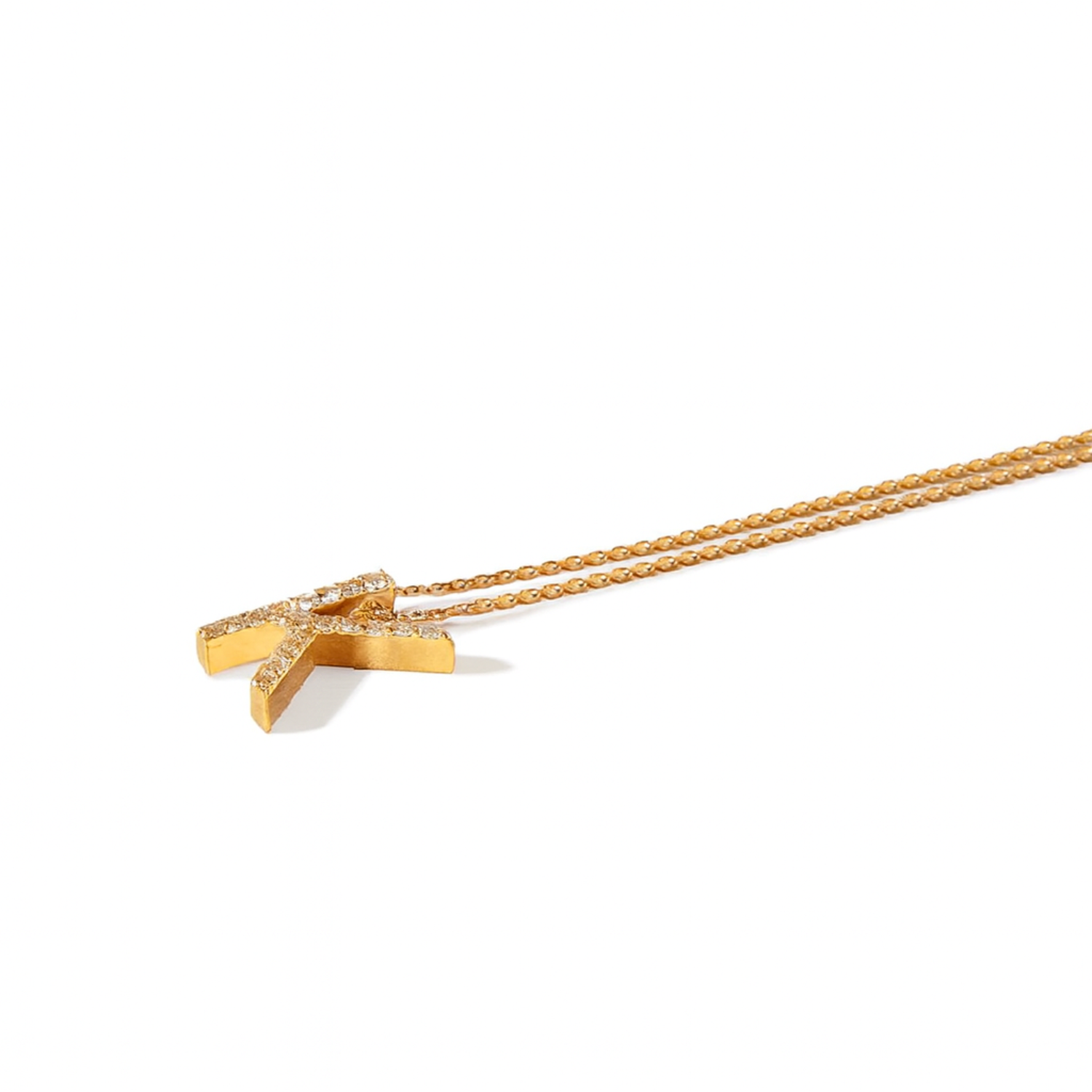 Collar Oro 18kt Letra K Diamantes 10Pts | Danielle Costantini 3