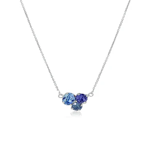 Collar de Plata Esterlina 925 Trio de Colores