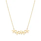 Collar Oro Amarillo 18kt Cinco Flores - Miniatura 3