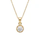 Colgante Oro Miel 18kt Sol con Garras de Circon 5mm - Miniatura 3