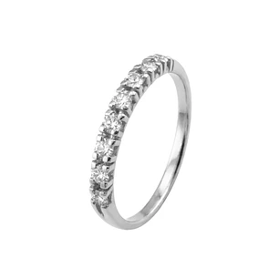 Anillo Oro 18kt Platino Cintillo Eternidad Circonitas