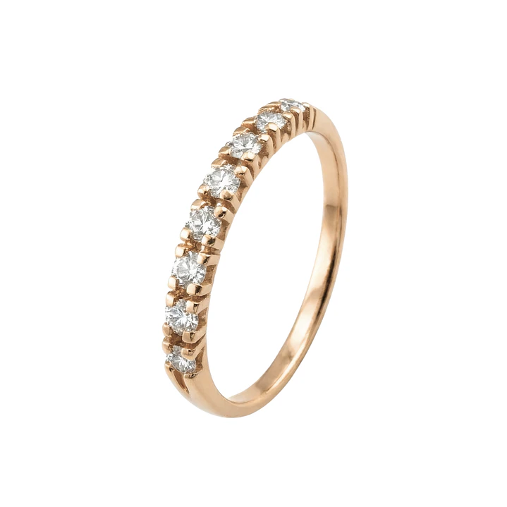 Anillo Oro 18kt Platino Cintillo Eternidad Circonitas 7