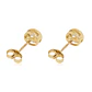 Aros de Oro 18kt Punto de Luz Circonitas - Miniatura 3