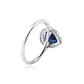 Anillo Oro Blanco 18kt Diamantes 20 Pts y 1,66 Quilates Zafiro - Miniatura 3