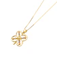 Colgante de Oro 18kt Cuatro Petalos Flor - Miniatura 2