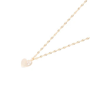 Collar de Oro 18kt Corazón Circonita