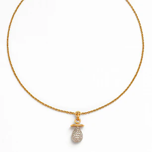 Tobillera Oro Amarillo 18kt Chupete de Diamantes
