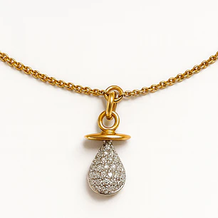 Tobillera Oro Amarillo 18kt Chupete de Diamantes