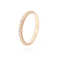 Anillo de Plata Esterlina Sin Fin con Circones Revestido en Oro 18kt - Miniatura 1