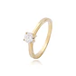 Anillo Compromiso de Oro 14kt Solitario Circon 4 Grifas - Miniatura 1