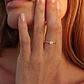 Anillo Compromiso de Oro 14kt Solitario Circon 4 Grifas - Miniatura 4
