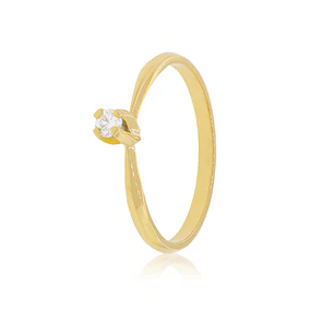 Anillo de compromiso Oro Amarillo 18kt Modelo Niza Solitario de 10ptos