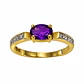 Anillo Oro Amarillo 18kt Luz Amatista - Miniatura 2