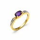 Anillo Oro Amarillo 18kt Luz Amatista - Miniatura 3