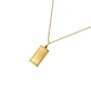 Colgante Oro Miel 18kt Placa Marco Lineal - Miniatura 2