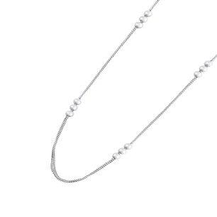 Collar de Plata Esterlina 925 Doble Hilera 3 Pelotas