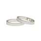 Par Argollas Matrimonio de Oro Blanco 18kt Modelo Treccia 5,0mm - Miniatura 2