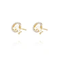 Aros de Oro 18kt Delfin Circón - Miniatura 2