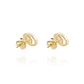Aros de Oro 18kt Delfin Circón - Miniatura 3