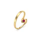 Anillo Oro Miel 18kt Ondas con Rubí - Miniatura 2