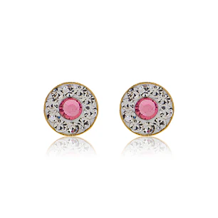 Aros de Oro 18kt Circulo de Rosa de Francia