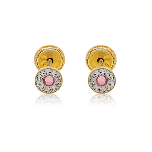 Aros de Oro 18kt Circulo de Rosa de Francia