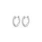 Aros Oro Blanco 18kt Diamantes 19Pts Argollas S - Miniatura 1