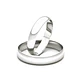 Par de Argollas Oro Blanco 18kt Modelo Inglés Rodas 3,5mm - Miniatura 1