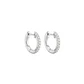 Aros Oro Blanco 18kt Diamantes 19Pts Argollas S - Miniatura 2