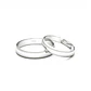 Par de Argollas Oro Blanco 18kt Modelo Inglés Rodas 3,5mm - Miniatura 3