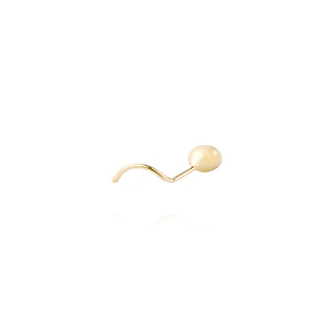 Aros de Oro 18kt Modelo Piercing con Bolita
