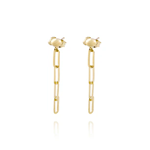 Aros de Oro 18kt Colgante con 4 Eslabones