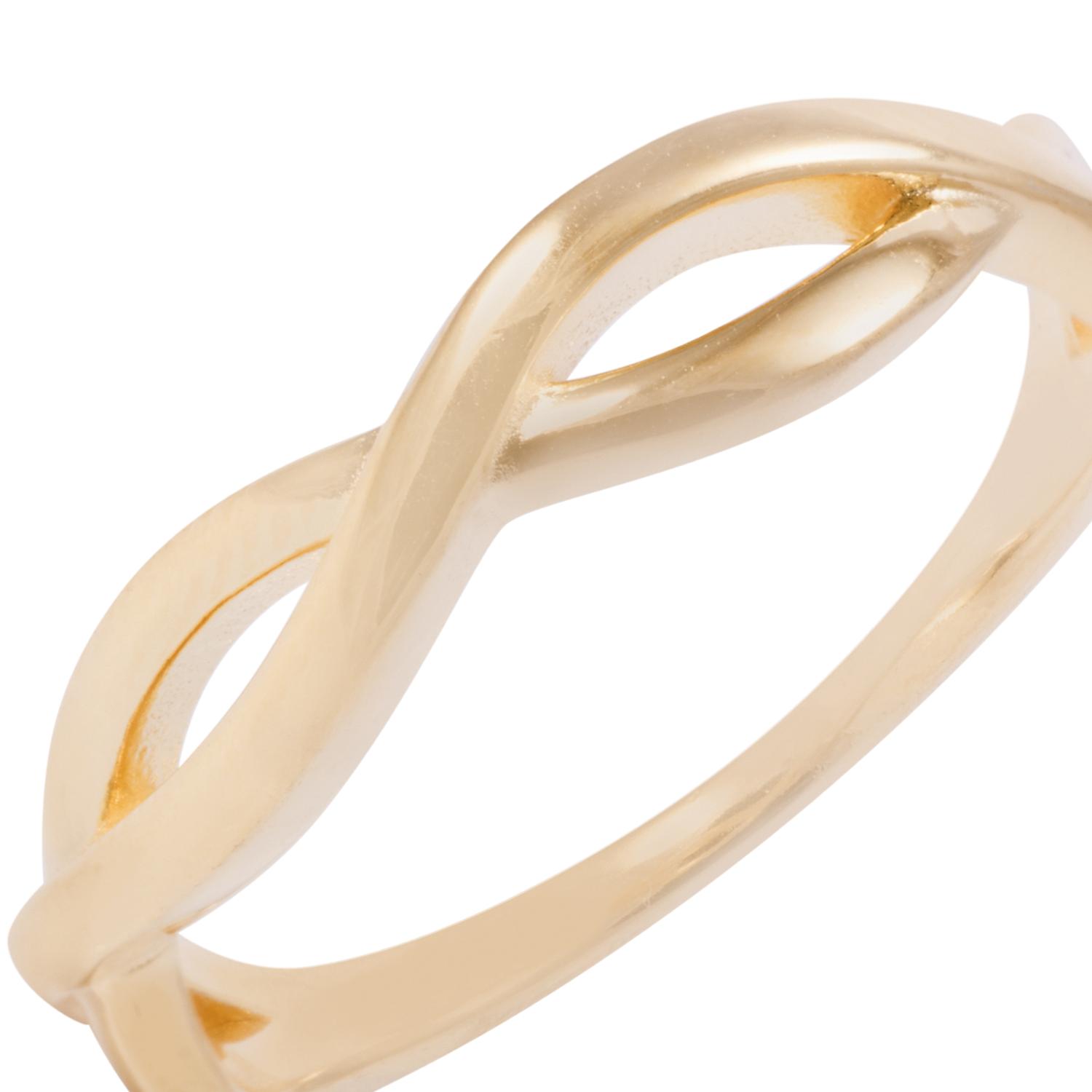 Anillo de Plata Esterlina Entrelazado Revestido en Oro 18kt 2