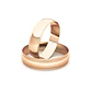 Par Argollas Matrimonio de Oro Miel 18kt Alejandrina de 5,0mm - Miniatura 1