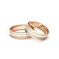 Par Argollas Matrimonio Bicolor de Oro Miel y Blanco 18kt Modelo Prince 5,0mm - Miniatura 2