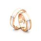 Par Argollas Matrimonio Bicolor de Oro Miel y Blanco 18kt Modelo Prince 5,0mm - Miniatura 3