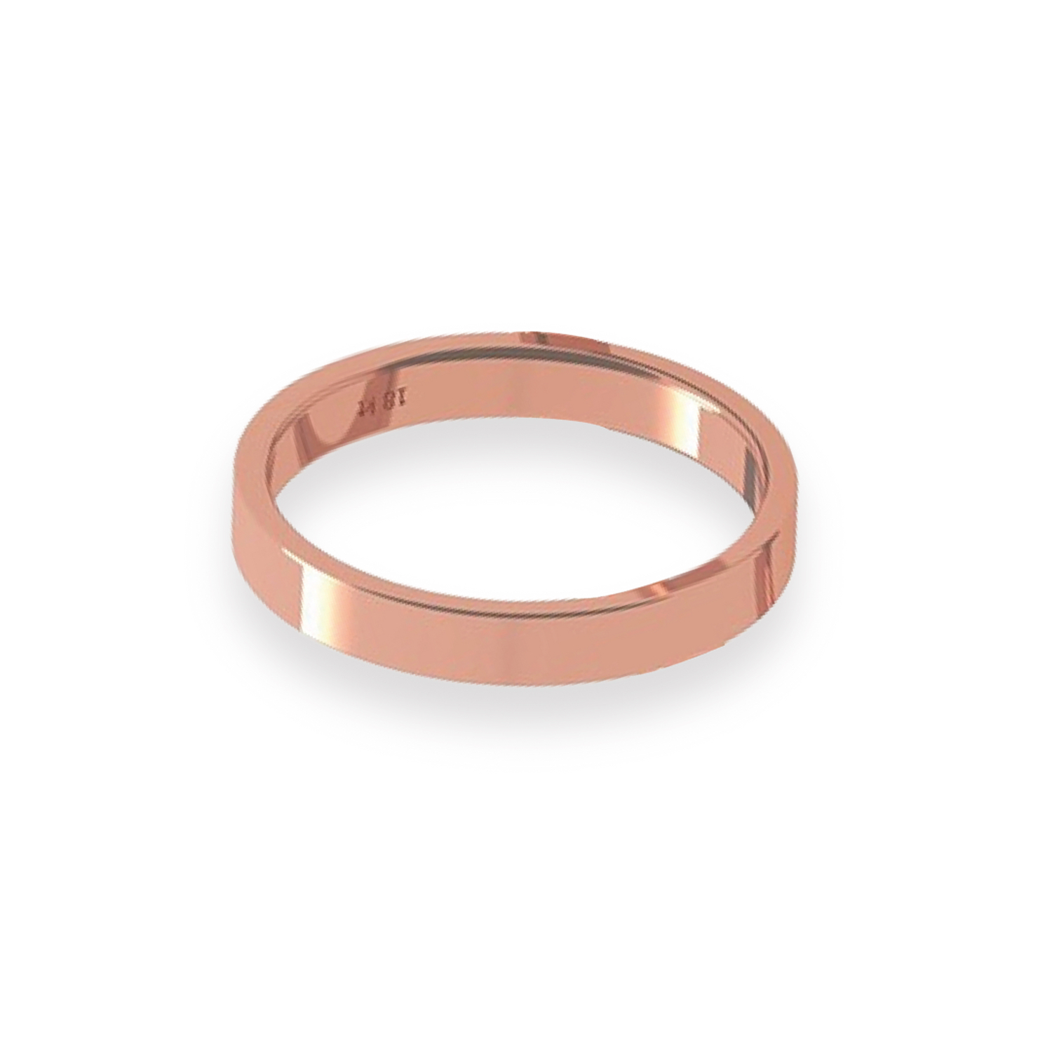 Argolla Matrimonio de Oro Miel 18kt  Tubo Ferrada de 3,5mm 2