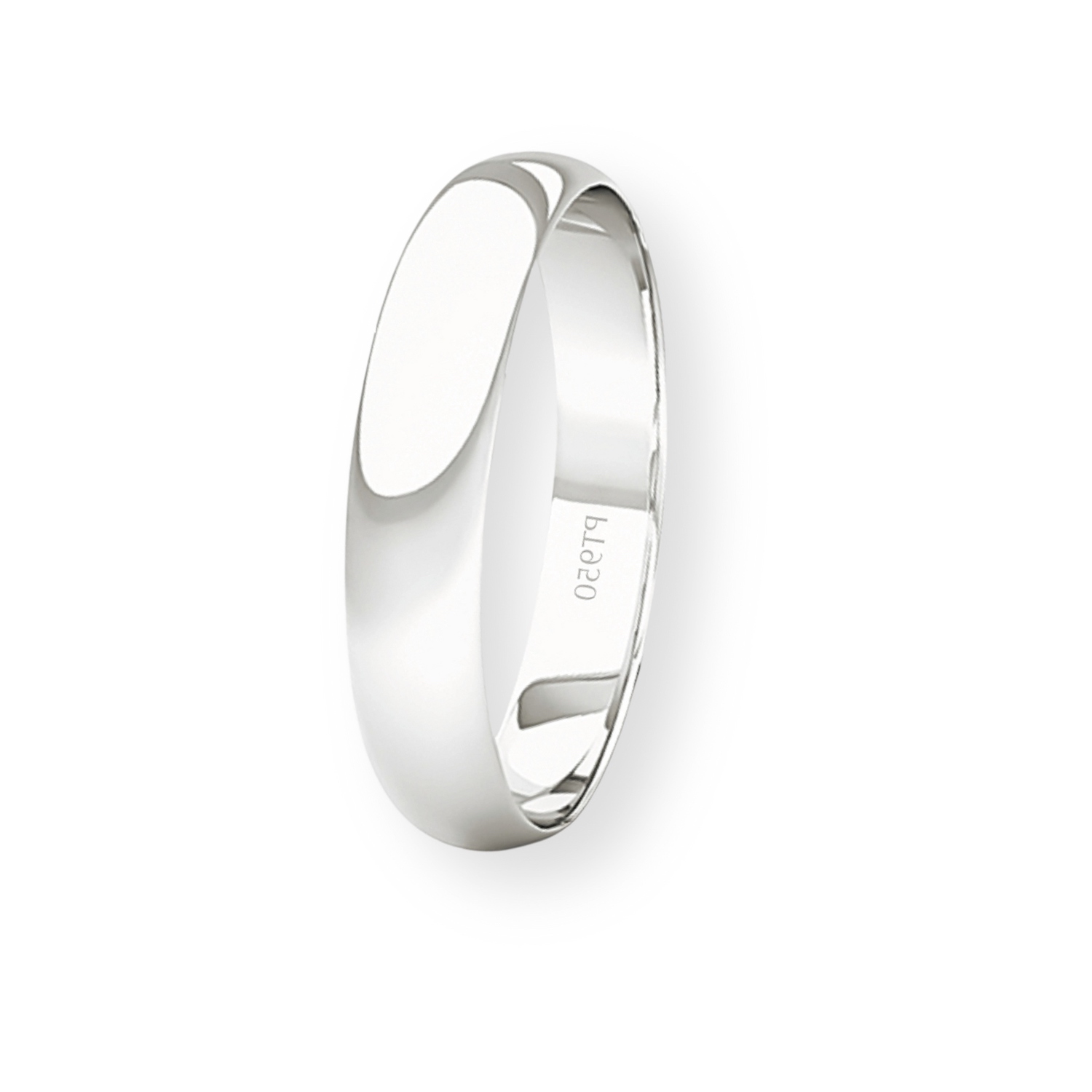 Argolla Matrimonio de Platino Inglés Rodas de 3,5mm 1