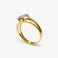 Anillo Oro Amarillo 18kt Corazón Blanco - Miniatura 2