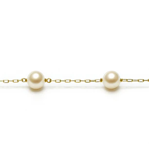 Pulsera Oro Amarillo 18Kt Perlas Cultivadas 4mm