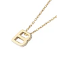Collar de Plata Esterlina 925 Letra B Revestido en Oro 18kt - Miniatura 1