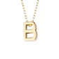 Collar de Plata Esterlina 925 Letra B Revestido en Oro 18kt - Miniatura 2