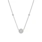 Collar Oro Blanco 18kt Circulo Diamantes 31Pts - Miniatura 3